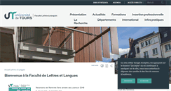 Desktop Screenshot of lettres.univ-tours.fr