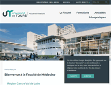 Tablet Screenshot of med.univ-tours.fr