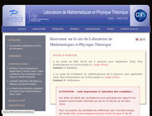 Tablet Screenshot of lmpt.univ-tours.fr