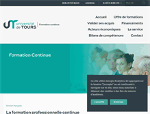 Tablet Screenshot of formation-continue.univ-tours.fr